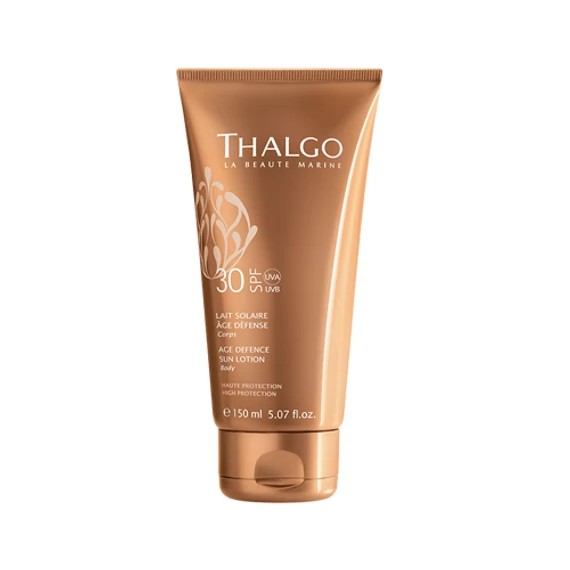 THALGO Age Defence Sun Lotion SPF 30 Fényvédelem, Pigmentfoltok ellen 150 ml